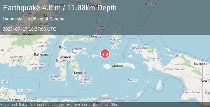 Map of KEPULAUAN SULA, INDONESIA