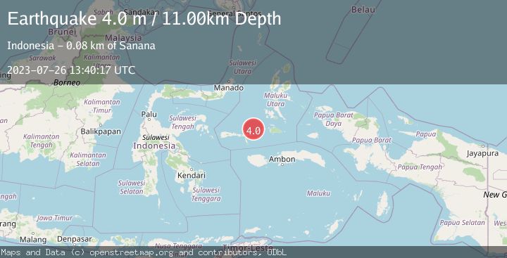 Map of KEPULAUAN SULA, INDONESIA
