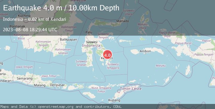 Map of SULAWESI, INDONESIA