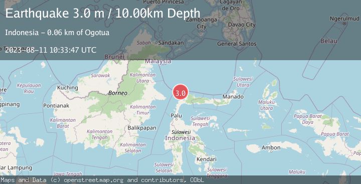 Map of MINAHASA, SULAWESI, INDONESIA