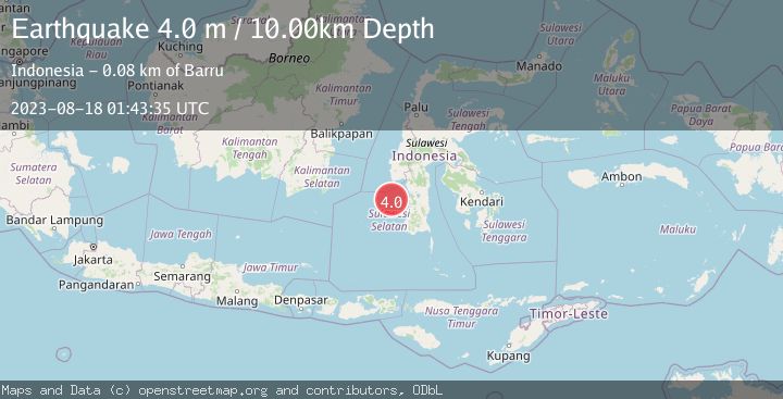 Map of SULAWESI, INDONESIA