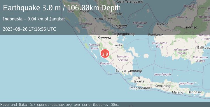 Map of SOUTHERN SUMATRA, INDONESIA