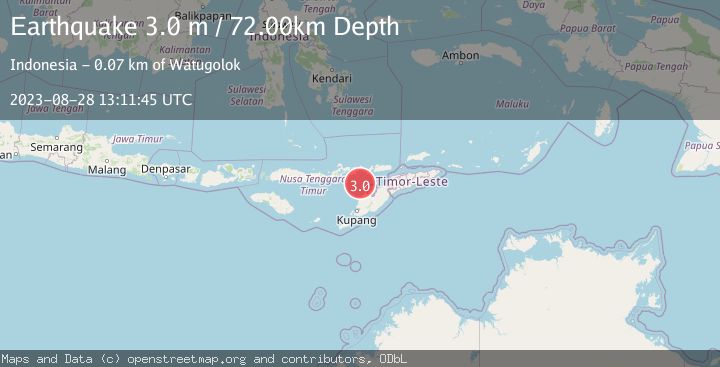 Map of FLORES REGION, INDONESIA
