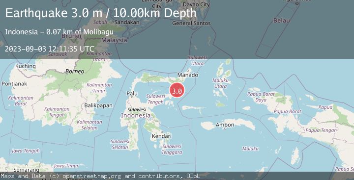 Map of SULAWESI, INDONESIA
