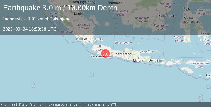 Map of JAVA, INDONESIA