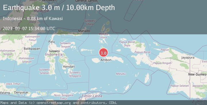 Map of CERAM SEA, INDONESIA