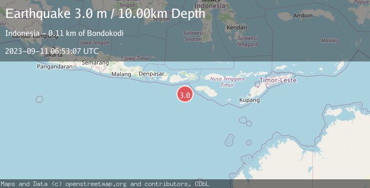 Map of SOUTH OF SUMBAWA, INDONESIA