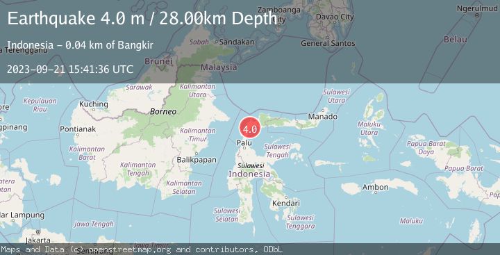 Map of MINAHASA, SULAWESI, INDONESIA