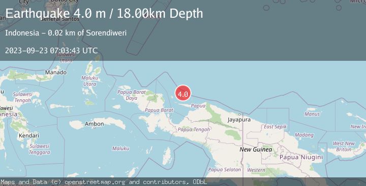 Map of BIAK REGION, INDONESIA