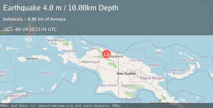 Map of NEAR N COAST OF PAPUA, INDONESIA