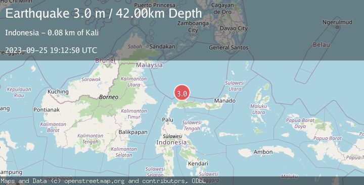Map of MINAHASA, SULAWESI, INDONESIA
