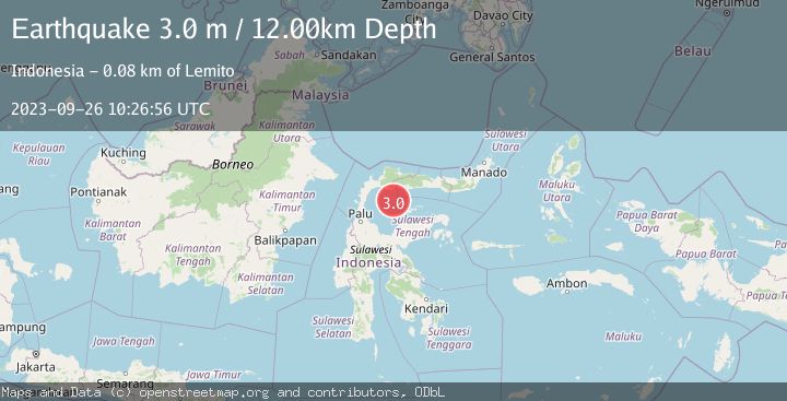 Map of SULAWESI, INDONESIA