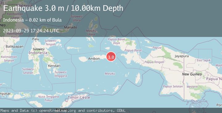 Map of SERAM, INDONESIA