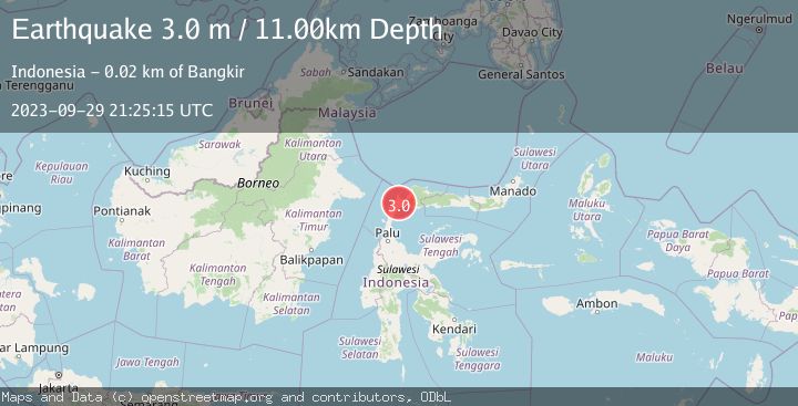 Map of MINAHASA, SULAWESI, INDONESIA