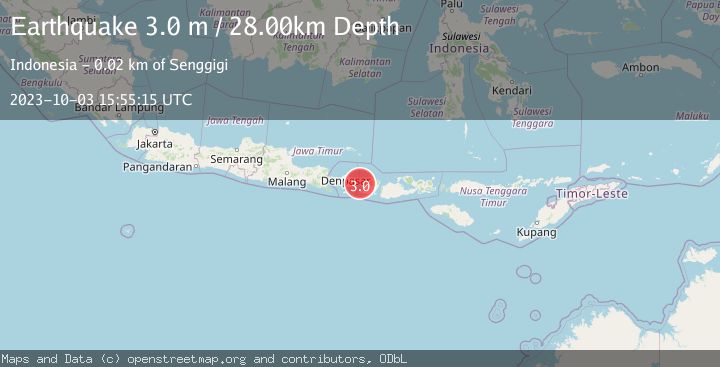 Map of BALI REGION, INDONESIA