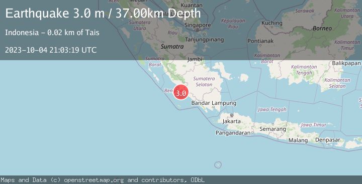 Map of SOUTHERN SUMATRA, INDONESIA