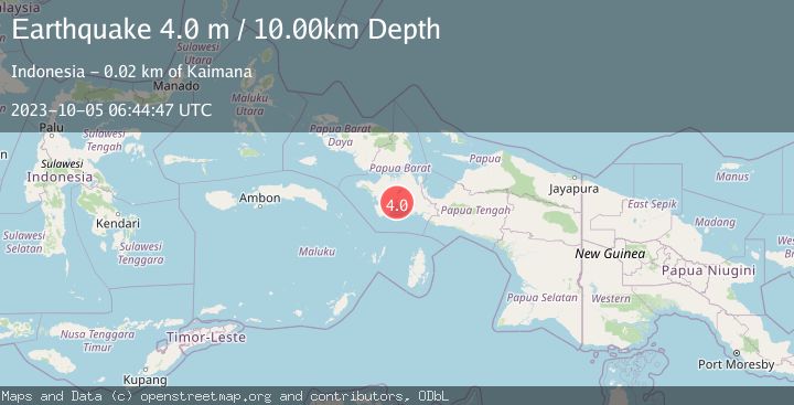 Map of PAPUA, INDONESIA