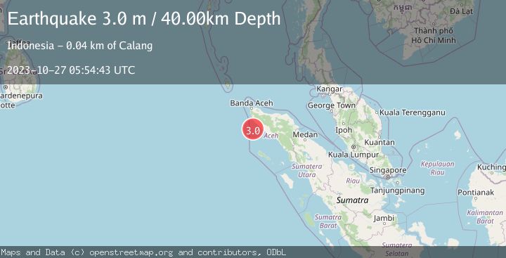 Map of NORTHERN SUMATRA, INDONESIA