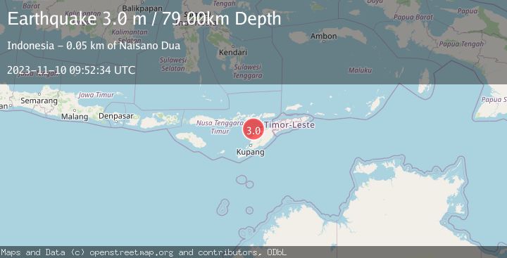 Map of TIMOR REGION, INDONESIA