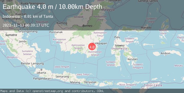 Map of KALIMANTAN, INDONESIA