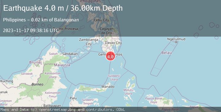 Map of MINDANAO, PHILIPPINES