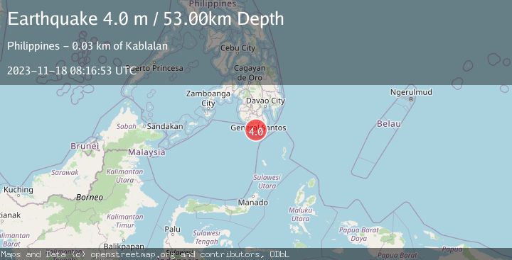 Map of MINDANAO, PHILIPPINES