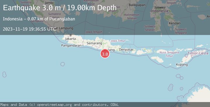 Map of JAVA, INDONESIA