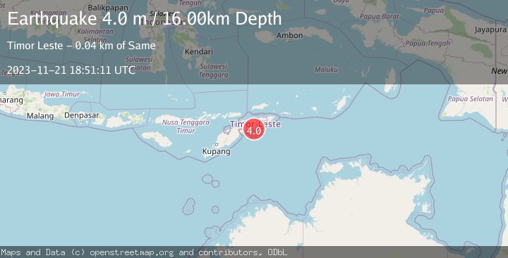 Map of EAST TIMOR REGION