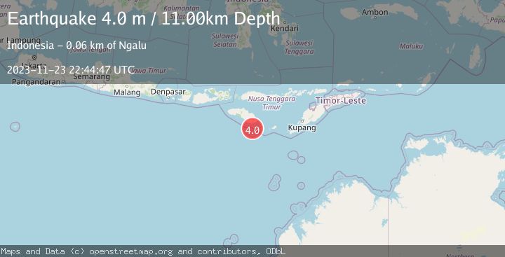 Map of SUMBA REGION, INDONESIA
