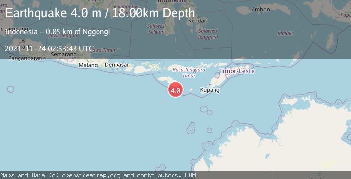 Map of SUMBA REGION, INDONESIA