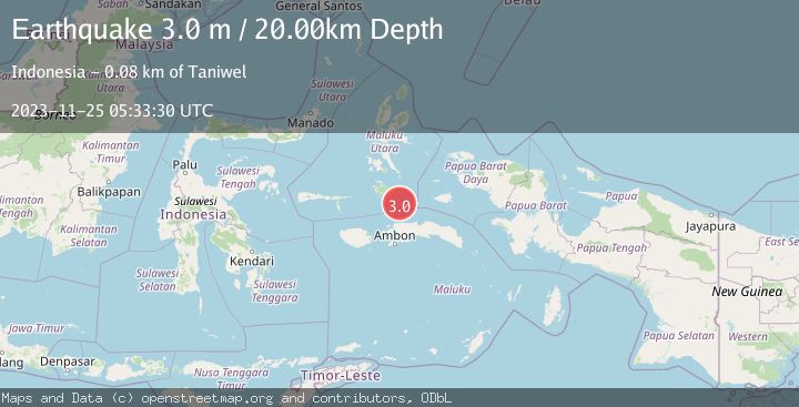 Map of CERAM SEA, INDONESIA