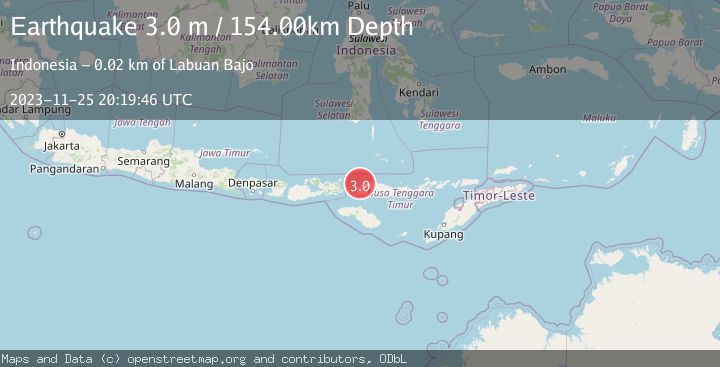 Map of FLORES REGION, INDONESIA