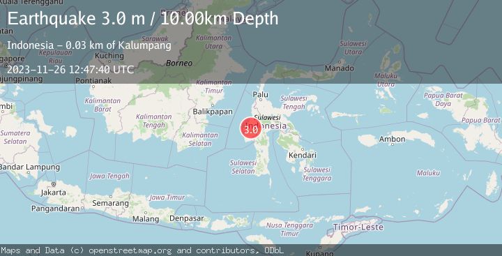 Map of SULAWESI, INDONESIA