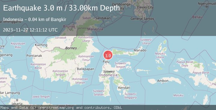 Map of MINAHASA, SULAWESI, INDONESIA