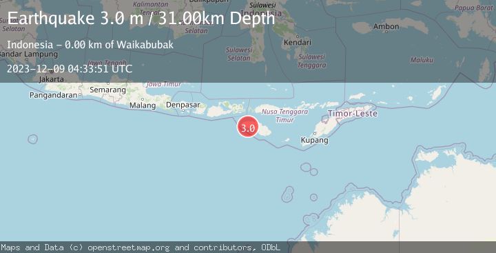 Map of SUMBA REGION, INDONESIA