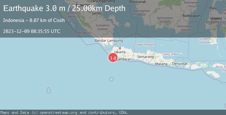 Map of JAVA, INDONESIA