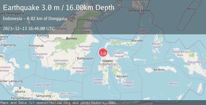Map of MINAHASA, SULAWESI, INDONESIA