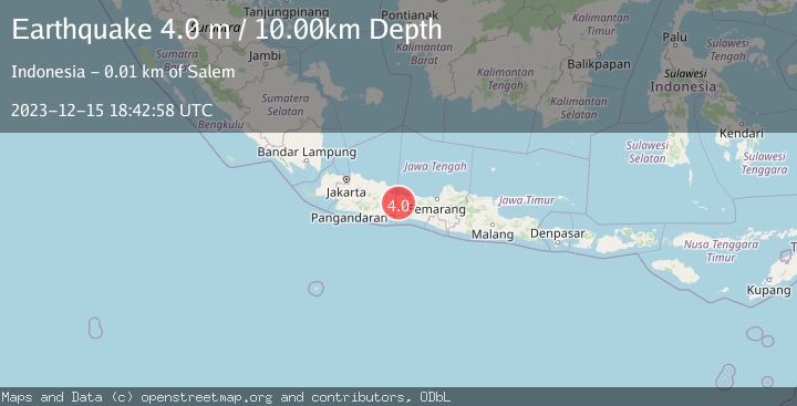 Map of JAVA, INDONESIA