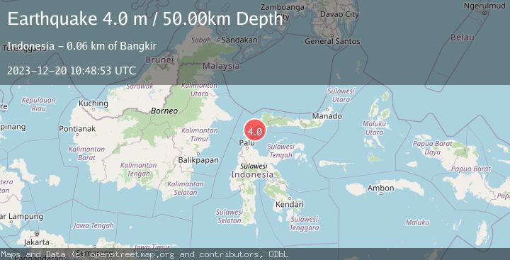 Map of MINAHASA, SULAWESI, INDONESIA
