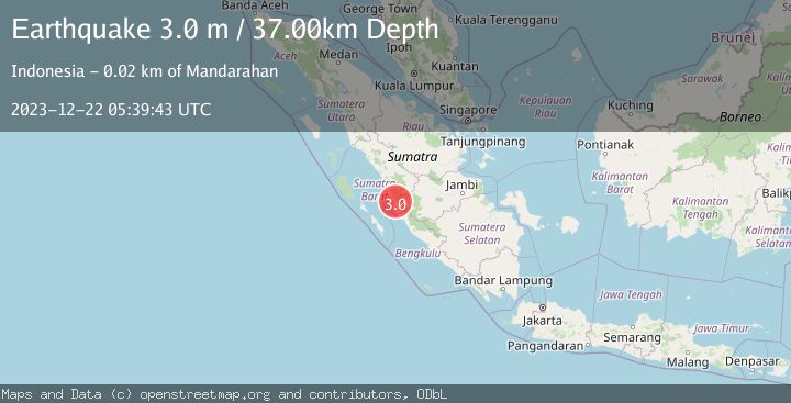 Map of SOUTHERN SUMATRA, INDONESIA