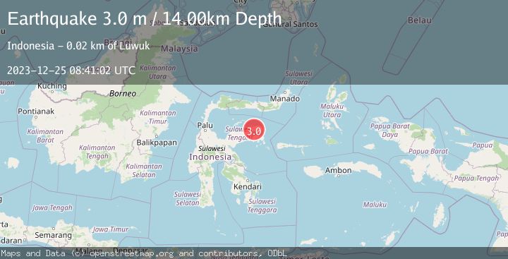Map of SULAWESI, INDONESIA