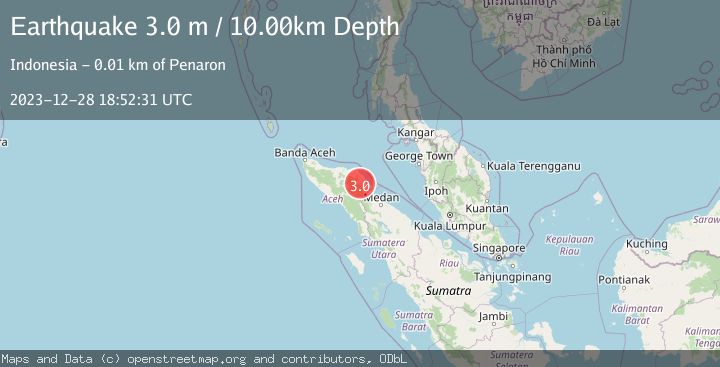 Map of NORTHERN SUMATRA, INDONESIA
