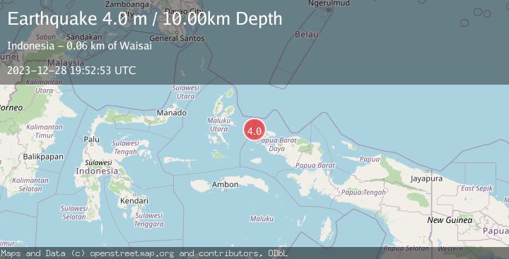 Map of PAPUA REGION, INDONESIA
