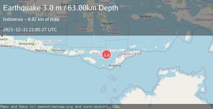Map of FLORES REGION, INDONESIA
