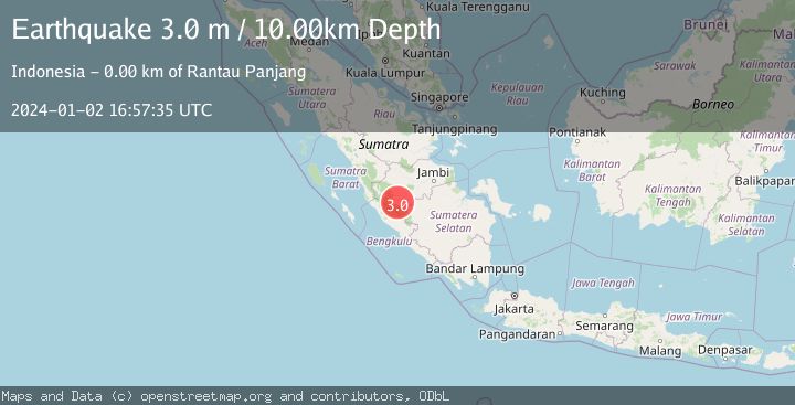Map of SOUTHERN SUMATRA, INDONESIA