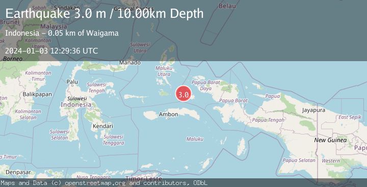 Map of PAPUA REGION, INDONESIA
