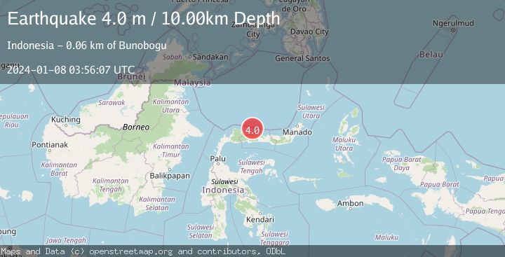 Map of MINAHASA, SULAWESI, INDONESIA