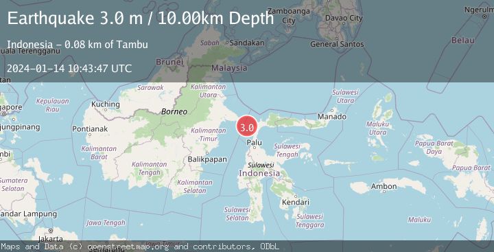 Map of MINAHASA, SULAWESI, INDONESIA
