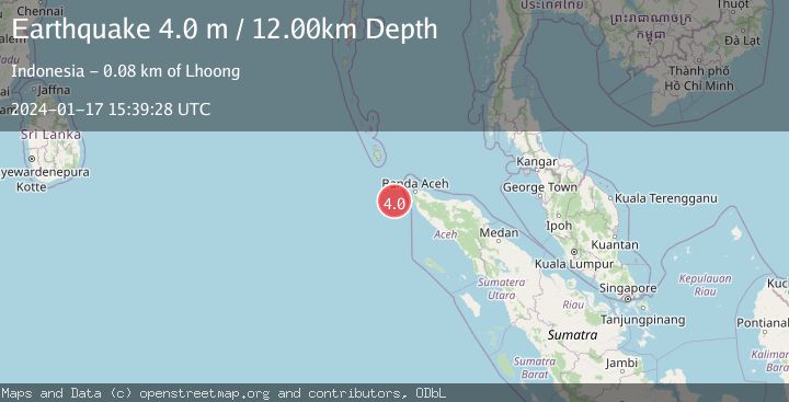 Map of NORTHERN SUMATRA, INDONESIA