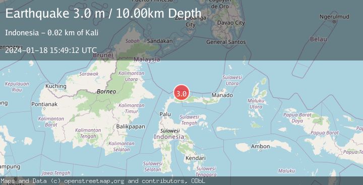 Map of MINAHASA, SULAWESI, INDONESIA